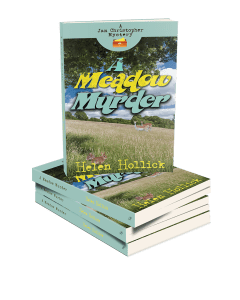 3D stack of paperbacks of A Meadow Murder