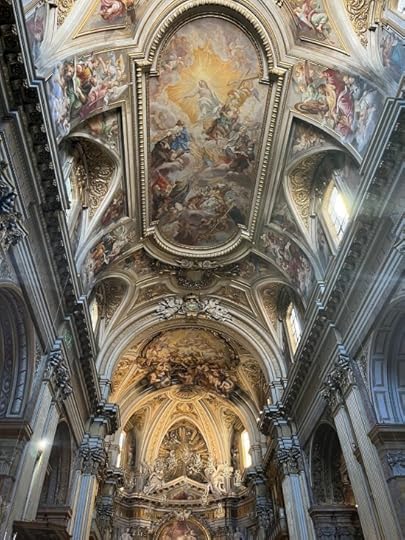 ceiling art in the church of the apostles