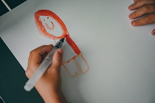 Picture of a child's drawing in progress