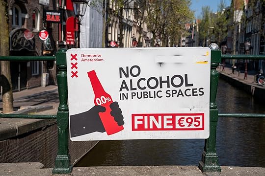No alcohol sign in Amsterdam's Red Light District