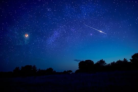 meteor, shooting star, Milky Way and planets