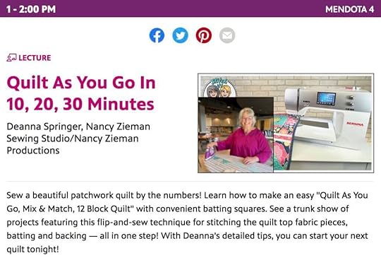 Join Stitch it! Sister Deanna Springer at The Great Wisconsin Quilt Show 2023