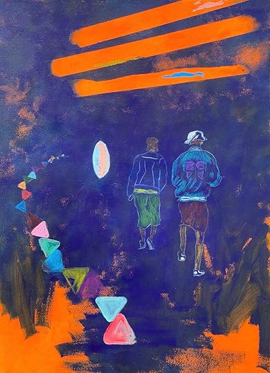 The Shape of Things to Come 2021 acrylic house spray colored pencil crayon on stonehenge aqua 300lb 30x22.JPG