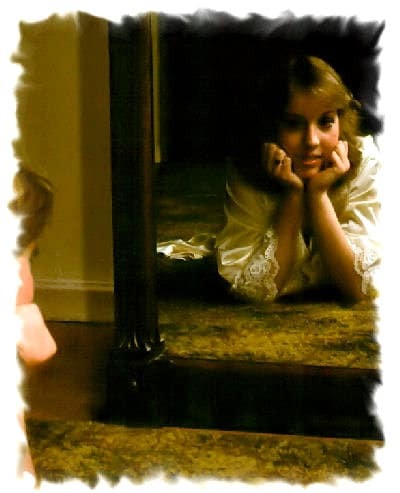 looking in the mirror -Courage to be Happy
