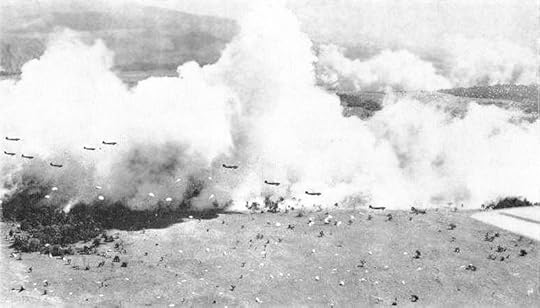 US C-47s dropping US 503rd Parachute Regiment at Nadzab, New Guinea, 5 Sept. 1943 (Australian War Memorial 128387)