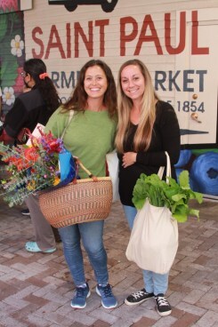 Michelle Bruhn and Stephanie Thurow, coauthors of Small-Scale Homesteading at the St. Paul Farmers Market.
