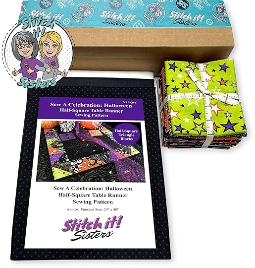 Sew A Celebration Half-Square Triangles Halloween Table Runner Bundle Box
