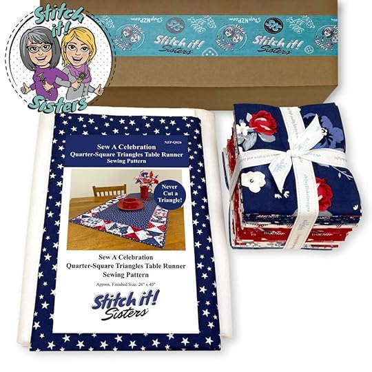 NEW! Exclusive Sew A Celebration NEW! Exclusive Sew A Celebration Quarter-Square Triangles Table Runner Bundle Box available at Nancy Zieman Productions at ShopNZP.com