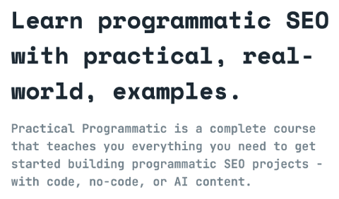 practical programmatic seo review sales page