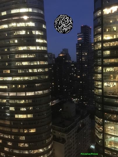 Office towers at night, Third Avenue at 52nd Street, New York