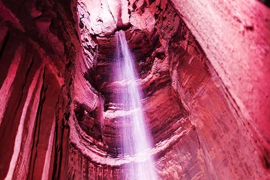 The ruby falls, an underground falls in the caverns of Lookout Mountain in Chattanooga, Tennessee