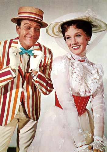 Julie Andrews and Dick Van Dyke in Mary Poppins (1964)