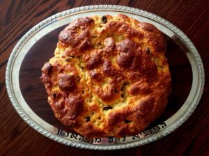 Round gluten-free challah for Rosh Hashanah
