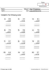 13 best images of long multiplication worksheets with decimals long