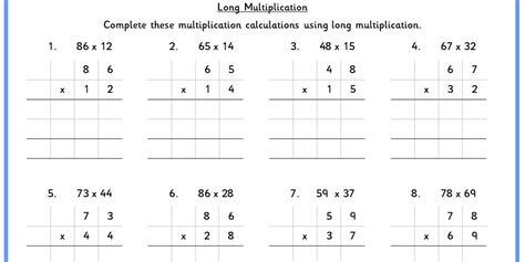 long multiplication classroom secrets