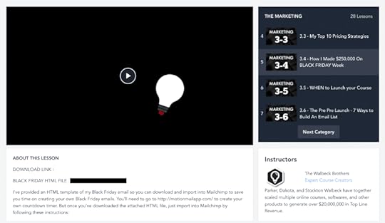 course creator pro review course lessons
