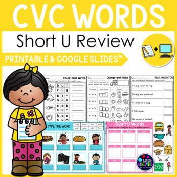 These printable worksheets help children color the cvc words, tick the missing letter, correct the spelling, complete the cvc words, and much more. cvc worksheets short u activities by little achievers tpt