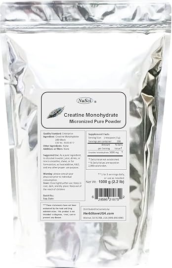 NuSci 100% Pure Creatine Monohydrate Micronized Powder (5000 Grams (11 lb))