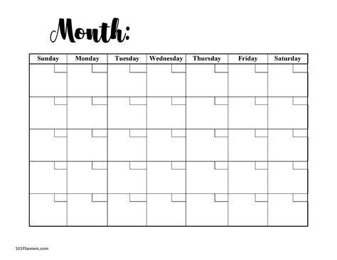 A free printable blank calendar can be a great way to keep track of important dates, plan ahead, and stay on top of your goals. free printable monthly calendar word pdf excel or designer