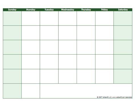 These calendars let you insert pictures into the boxes, change font colors for . blank calendar template free printable blank calendars by vertex42