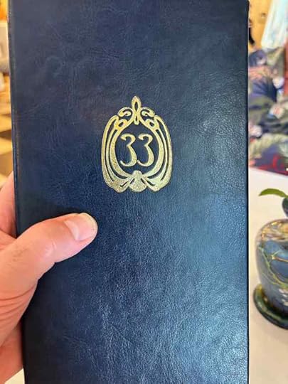 The folio from my lunch at Club 33. Time flew while we were there.