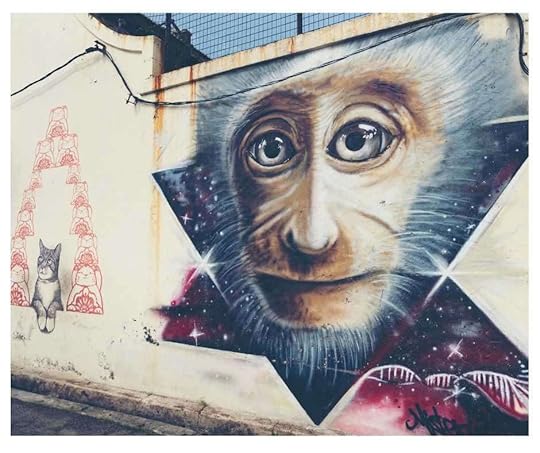 Backpacking Housewife Monkey Wall and Love Me Like A Fortune Cat on Armenian Street