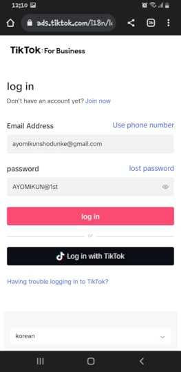 Log into TikTok for Business