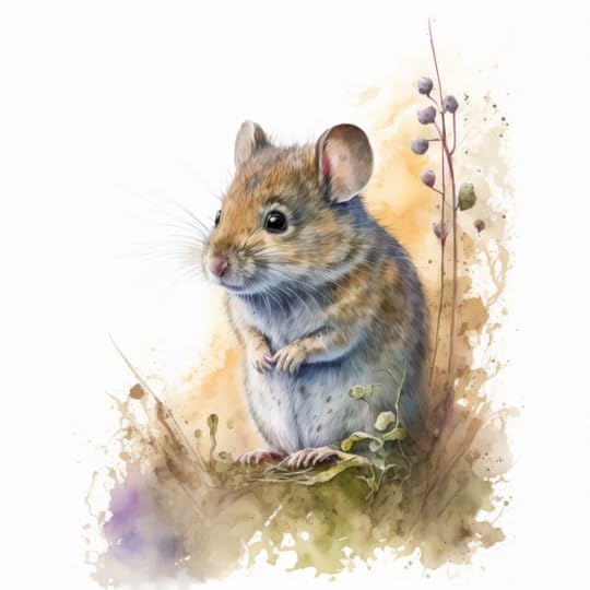 Watercolour of mouse.