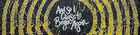 Sidewalk art that says: 
