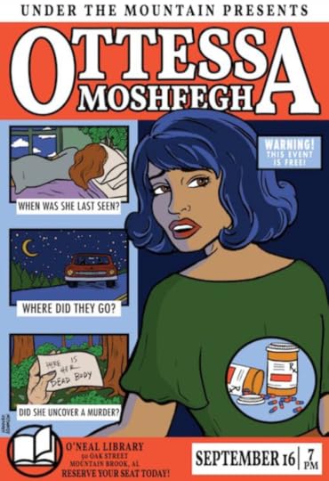 Poster for Ottessa Moshfegh Under the Mountain event.