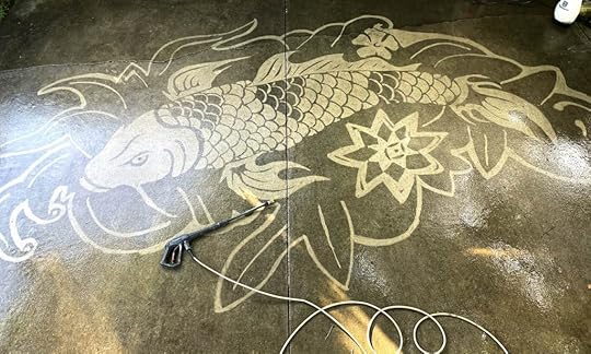 Koi Fish Pressure Washing Art