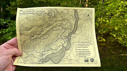 South Pedlar ATV trail yellow map