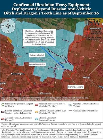 Photo by Institute for the Study of War on September 21, 2023. May be an image of map, poster, radar, magazine and text.