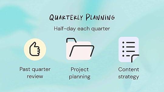 Quarterly goals are where you focus on projects