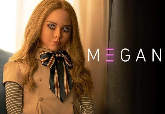Movie poster of Megan (Megan Doll looking out to the audience) with the word 