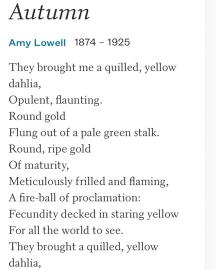 Amy Lowell ���Autumn���