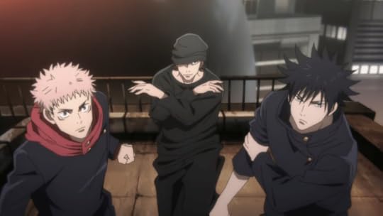 Itadori, Ino and Fushiguro gear to battle cursed spirits.
