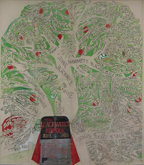 The full Blackwell family tree, with thousands of names inked in a huge canvas of dripping limbs and branches