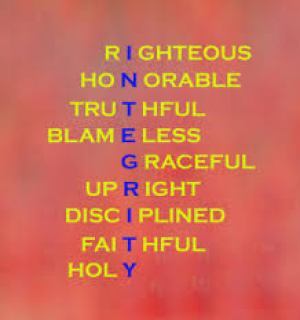 Acrostic for the word INTEGRITY