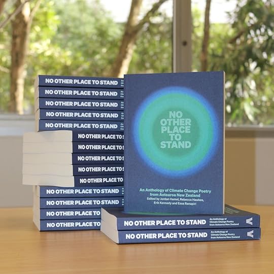 Pile of copies of poetry anthology 