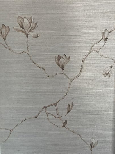 Hand painted floral on silk