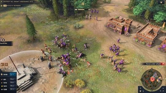 Fighting over a sacred site in an Age of Empires IV skirmish.