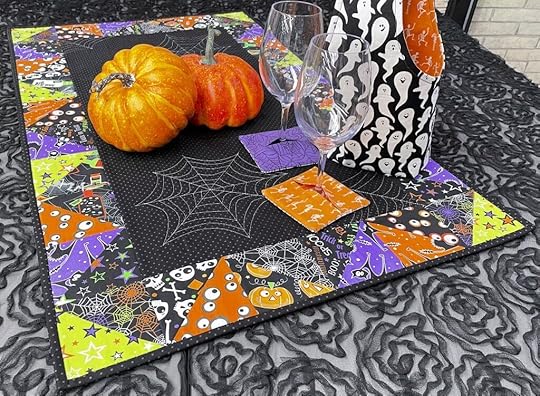 Sew A Celebration Halloween Half-Square Triangles Table Runner