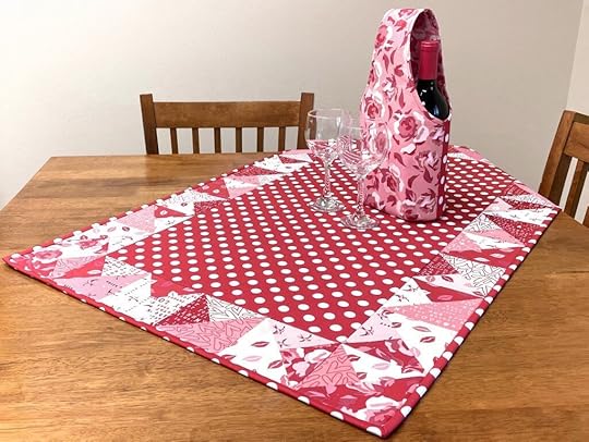 Sew A Celebration: Valentine Love Letters Modified Quarter-Square Table Runner S