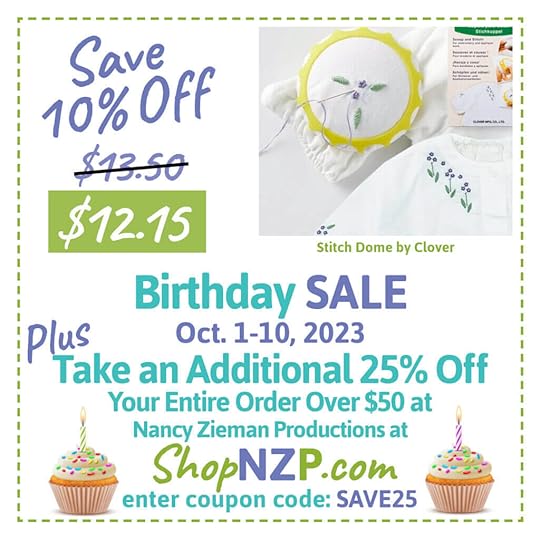 ShopNZP.com Birthday Sale Save 10 Percent Off Stitch Dome by Clover at Nancy Zieman Productions