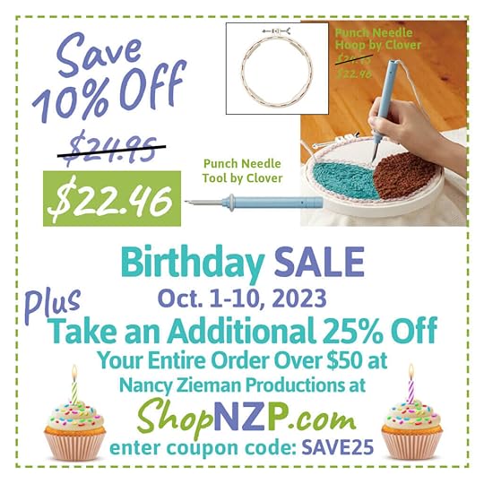 ShopNZP.com Birthday Sale Save 10 Percent Off Punch Needle Tool by Clover at Nancy Zieman Productions