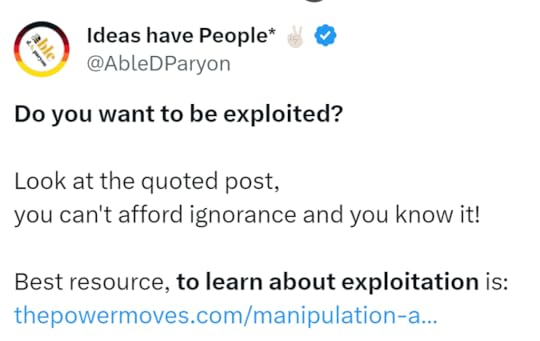 endorsement of The Power Moves on manipulation and exploitation topics