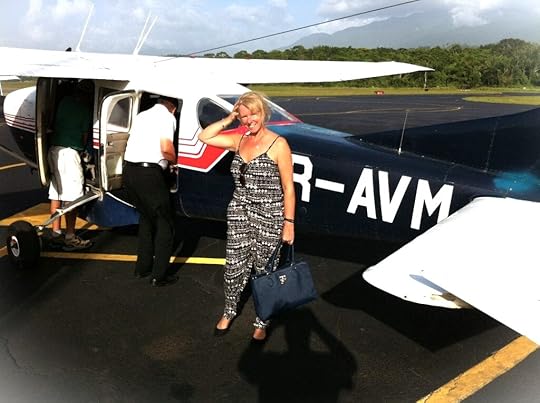 Janice Horton flying in a small plane