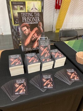My table at FrightReads Book Festival