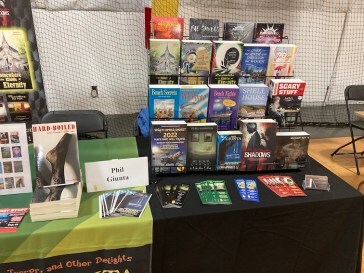My table at FrightReads Book Festival